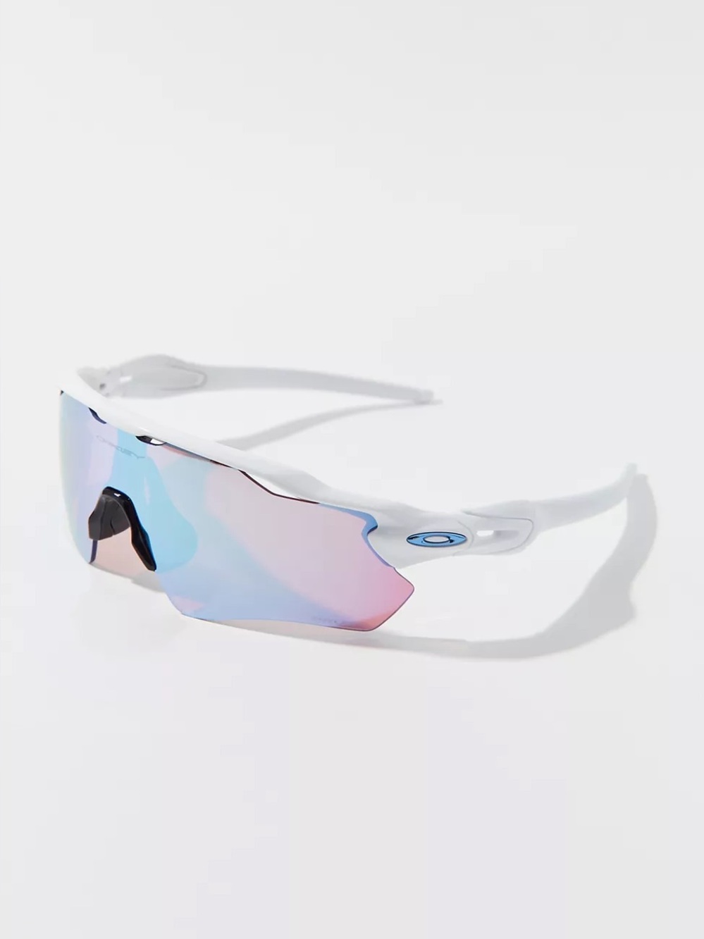Oakley Radar EV Path Sunglasses Polished White Frame mirrored shield lens - Picture 2 of 5